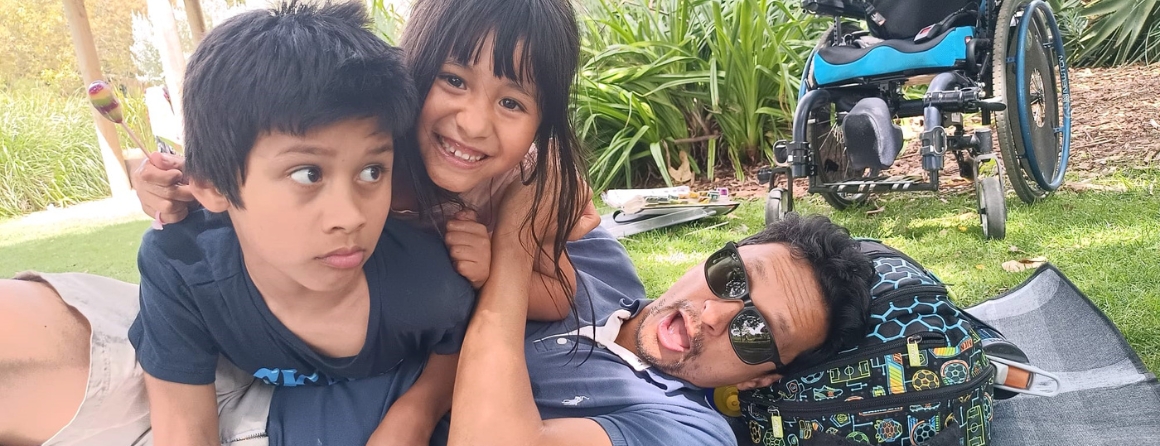 Jerome and his sister and father